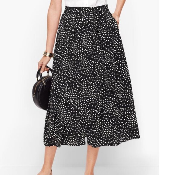 Talbots Dresses & Skirts - Talbots Dot Button Front Skirt in Black and White